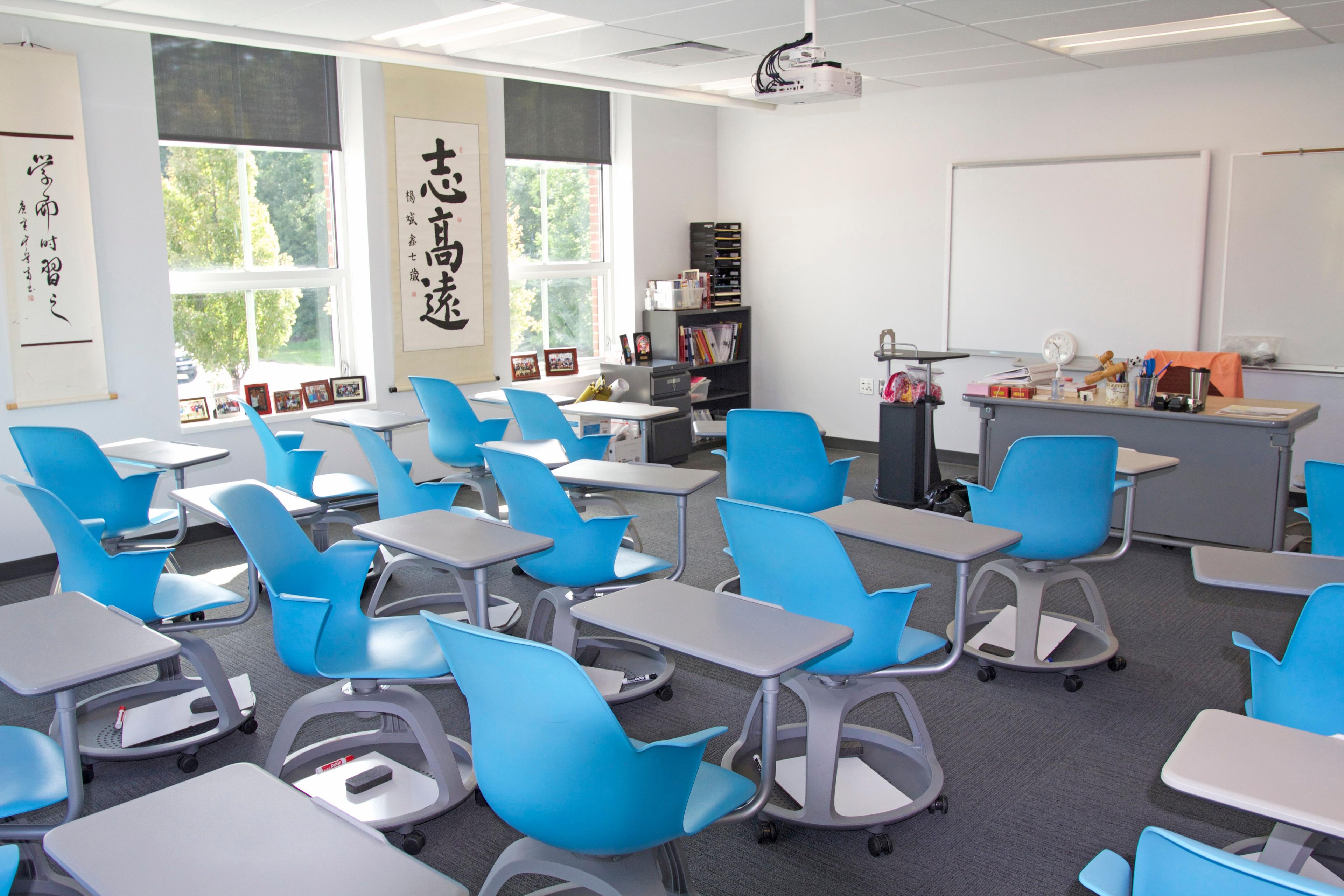 classroom with multiple chairs