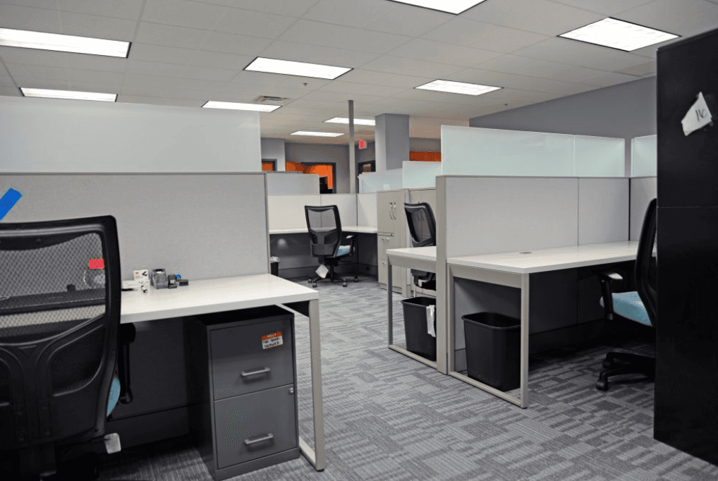 an image of a cubicle desk