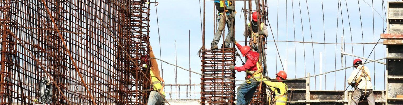 Men at construction site